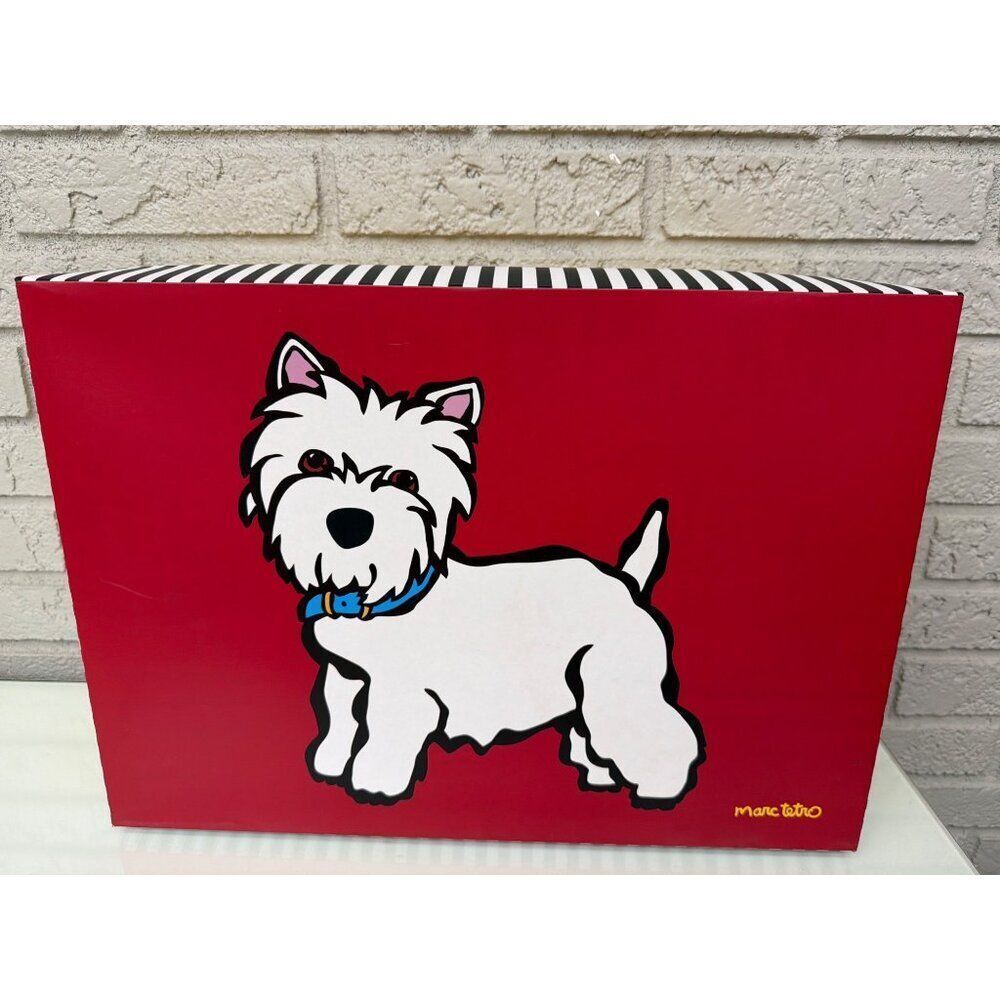 Marc Tetro 2 PC Red Westie Terrier Dog Mini Backpack & Black Beanie Gift Set
